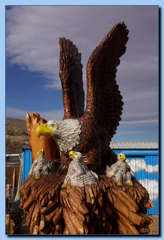 1-20 eagle with wings up, attaches to tree